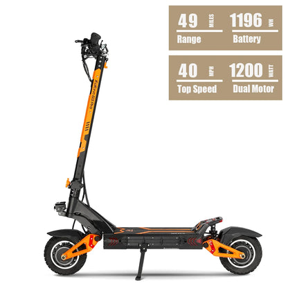 Trottinette électrique KUKIRIN G3 PRO | Double moteur puissant de 1 200 W | Vitesse maximale de 65 km/h