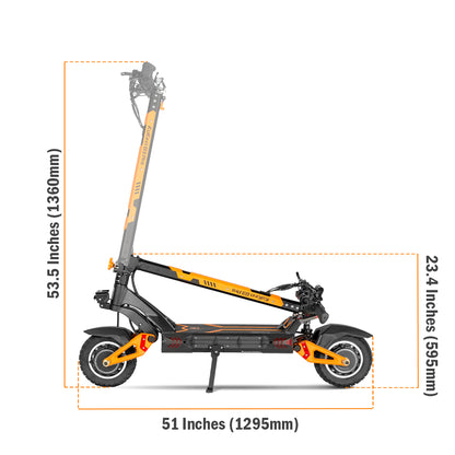 Trottinette électrique KUKIRIN G3 PRO | Double moteur puissant de 1 200 W | Vitesse maximale de 65 km/h